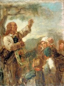 Image merchant (study for the painting) - Alexandre Antigna