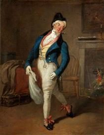 Benjamin Webster as Apollo Belvi in 'Killing No Murder' by Theodore Hook - Robert William Buss
