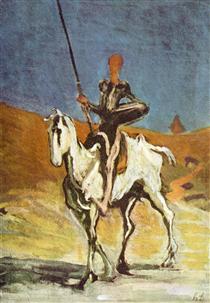 Don Quixote and Sancho Pansa - Honore Daumier