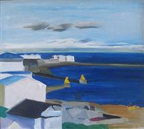 Harbor Scene, Reykjavik II - Louisa Matthiasdottir