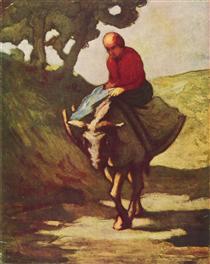 Returning from the market - Honore Daumier