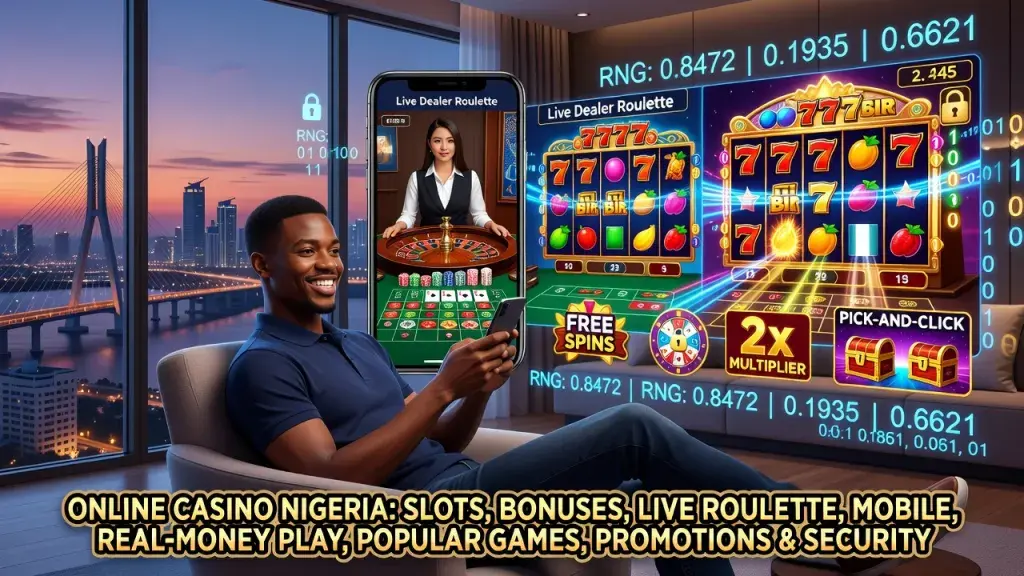 How Online Casino Games Work: Slots, Bonuses, Live Dealer Roulette, Mobile Access, Real-Money Play in Nigeria, Popular Games, Promotions and Security