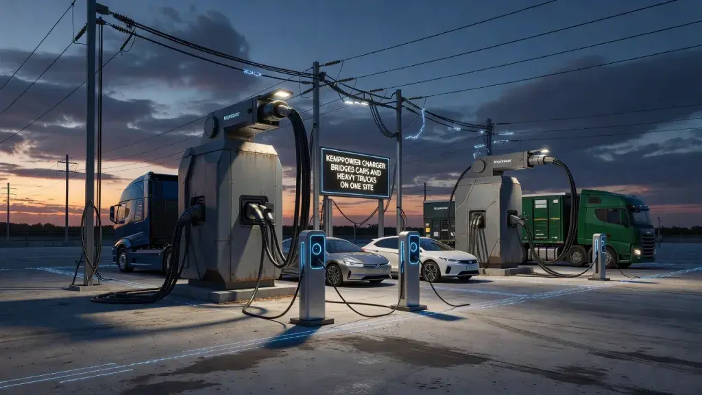 Kempower Charger Bridges Cars and Heavy Trucks on One Site