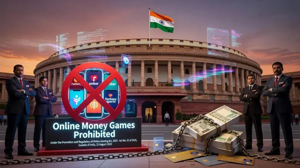 India Outlaws Real-Money Online Gaming Under New National Act